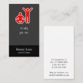 Auf und ab visitenkarte (Vorne/Hinten)