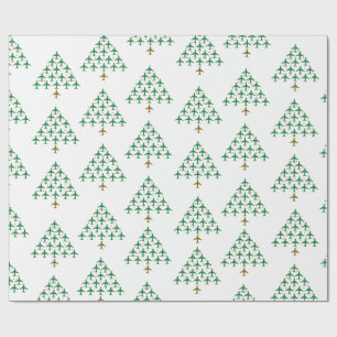 Auf und ab Weihnachtsbaum Geschenkpapier