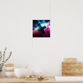 Auf- und Abreise in Weltraumposter Poster (Küche)