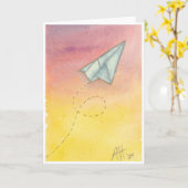 Auf und davon karte (Gelbe Blume)