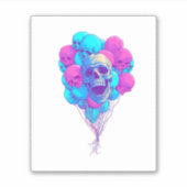 Auf und � Funny Floating Skull Aufkleber (Vorderseite)