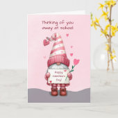 Auf Uni Rosa Valentinstag Gnome Karte (Gelbe Blume)