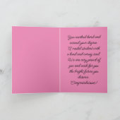 Auf unsere Abschluss-Grußkarte Karte (Innenseite)