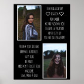Auf unsere Tochternachricht Foto Collage Poster (Vorne)