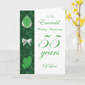 Auf unserem SmaragdHochzeitstag Karte (Gelbe Blume)