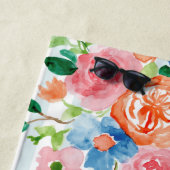 Auf unseren Flitterwochen - Personalisierte Blumen Strandtuch (Beispiel)