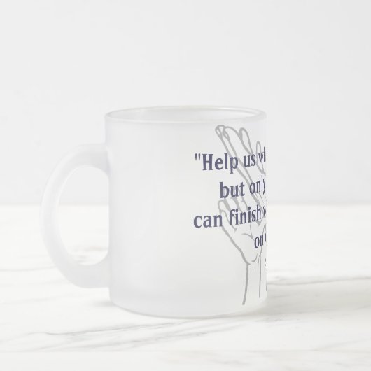 Auf unseren Selbst Mattglastasse (Links)