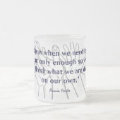 Auf unseren Selbst Mattglastasse (Mittel)