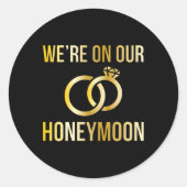 Auf unserer Flitterwochenreise Runder Aufkleber (Vorderseite)