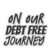 Auf unserer kostenlosen Schulden Aufkleber (Vorderseite)