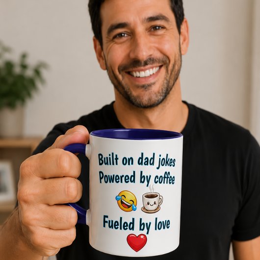 Auf Väter-Witzen aufgebaut Tasse
