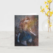 "Auf verbogenem Knie" Notecard Karte (Gelbe Blume)