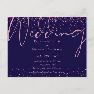 AUF VERKAUF! Einladungen für Hochzeiten in Navy Bl