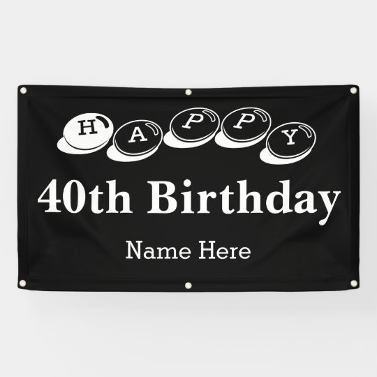 Auf Verkaufs Glucklichem 40 Geburtstag Banner Zazzle De