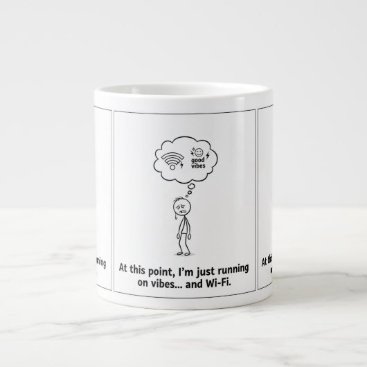 Auf Vibes & Wi-Fi Tasse laufen - Funny Coffee Cup (Vorderseite)