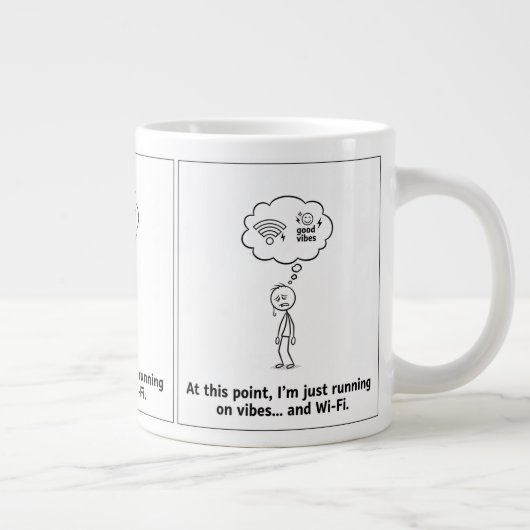 Auf Vibes & Wi-Fi Tasse laufen - Funny Coffee Cup (Rechts)