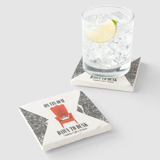 Auf Vis Och MarmorUntersetzer Steinuntersetzer (Seitenansicht)