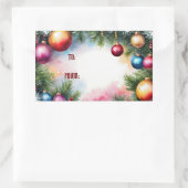 AUF/VON STICKER, WEIHNACHTUNGEN, RECHTECKIGER AUFKLEBER (Tasche)