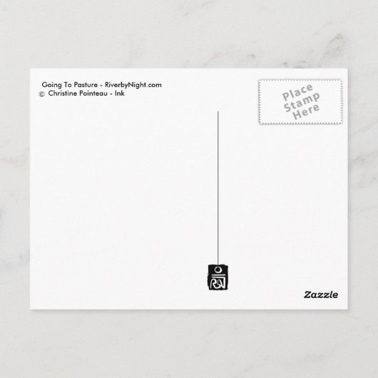 Auf Weide gehen Postkarte (Rückseite)