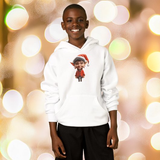 Auf! Weihnachts-Elf-Junge Hoodie