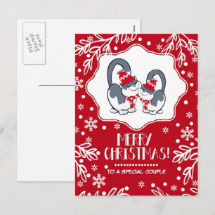 Auf Weihnachts-Postkarten Feiertagspostkarte