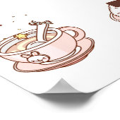 Auf weißem Hintergrund angezeigte Lebensmittel Poster (Ecke)