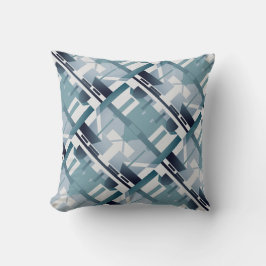 Auf weißem Slanted Motif Aquamarines Licht- und Du Kissen