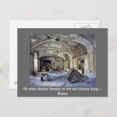 Auf welchen schlanken Fäden das Leben und das Glüc Postkarte (Vorne/Hinten)