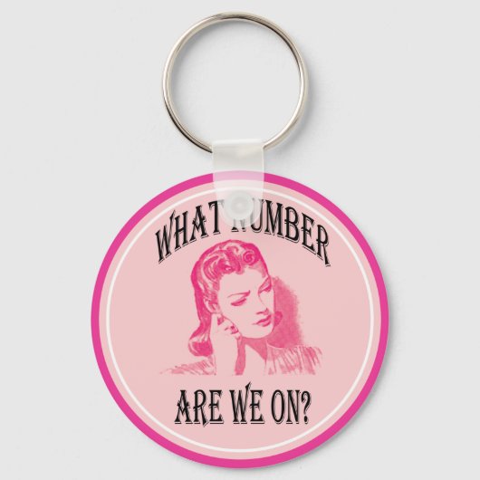 Auf welcher Nummer sind wir? Schlüsselanhänger (Vorderseite)