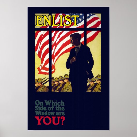 Auf welcher Seite des Fensters bist du? - WW1 Poster (Vorne)