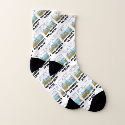 Auf welcher Wellenlänge bist du? Spaß Psychologie Socken (Paar)
