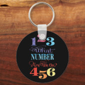Auf welcher Zahl sind wir? Bunco Funny Zitat Schlüsselanhänger (Vorderseite)