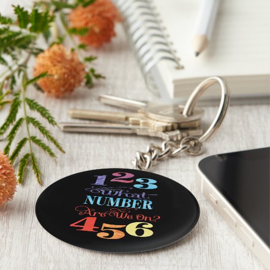 Auf welcher Zahl sind wir? Bunco Funny Zitat Schlüsselanhänger (Seite)