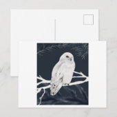 Auf White Winter owl Perches haben wir Kick Postkarte (Vorne/Hinten)