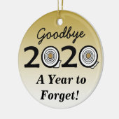 Auf Wiedersehen 2020 im Jahr, um Toilettenpapier z Keramik Ornament (Links)