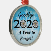 Auf Wiedersehen 2020 im Jahr, um Toilettenpapier z Ornament Aus Metall (Rechts)