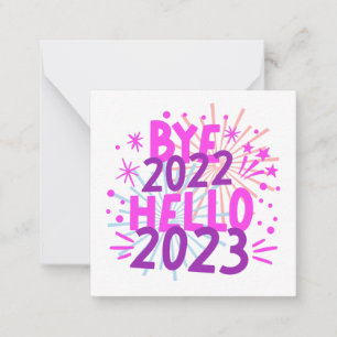 Auf Wiedersehen 2022 Hallo 2023 Frohes Neues Jahr Mitteilungskarte