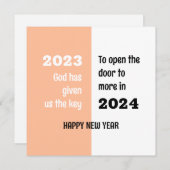 Auf Wiedersehen 2023 Hallo 2024 Glückliches Neues  (Vorne/Hinten)