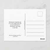 Auf Wiedersehen 2023 Hallo 2024 Glückliches Neues Postkarte (Rückseite)