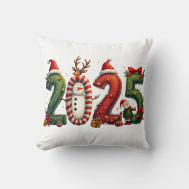 Auf Wiedersehen 2024 Hallo 2025 Frohe Weihnachten  Kissen