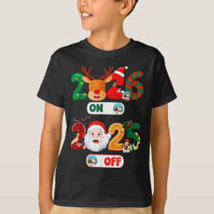 Auf Wiedersehen 2025 Hallo 2026 Festliches Weihnac T-Shirt