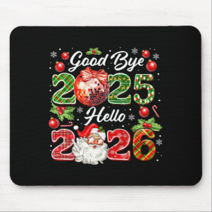 Auf Wiedersehen 2025 Hallo 2026 Frohe Weihnachten  Mousepad