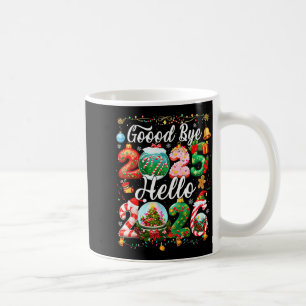 Auf Wiedersehen 2025 Hallo 2026 Frohes Neues Jahr Kaffeetasse