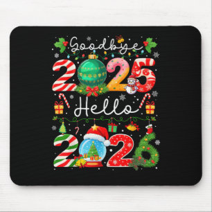 Auf Wiedersehen 2025 Hallo 2026 Frohes Neues Jahr  Mousepad