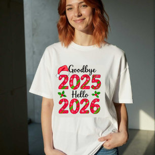 Auf Wiedersehen 2025 Hallo 2026 Frohes Neues Jahr Tri-Blend Shirt