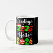 Auf Wiedersehen 2025 Hallo 2026 Frohes Silvester C Kaffeetasse (Links)