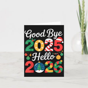 Auf Wiedersehen 2025 Hallo 2026 Frohes Silvester C Karte