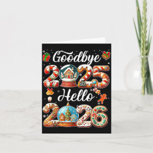 Auf Wiedersehen 2025 Hallo 2026 Frohes Silvester C Karte