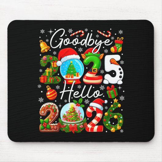 Auf Wiedersehen 2025 Hallo 2026 Frohes Silvester C Mousepad (Vorne)