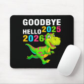 Auf Wiedersehen 2025 Hallo 2026 T Rex Frohes Neues Mousepad (Mit Mouse)